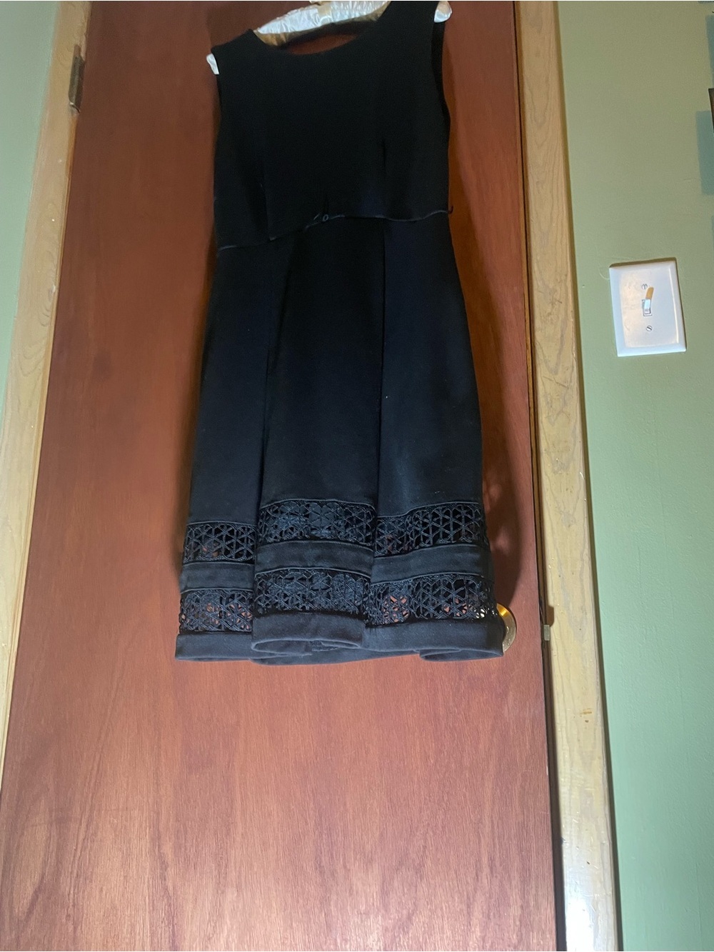 Calvin Klein Black Knit Dress Top. The perfect designer black dress. Compliments